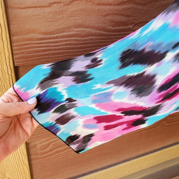 NY Collection Button Down Flowy Watercolor Floral Blouse Size XL EUC - Picture 9 of 14